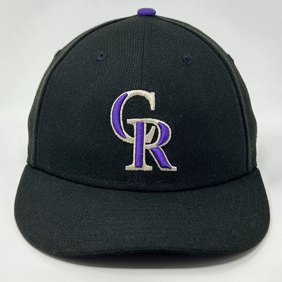 Colorado Rockies Hat Baseball Cap Fitted 7 Black New Era 59Fifty 6 Panel MLB - Picture 9 of 9